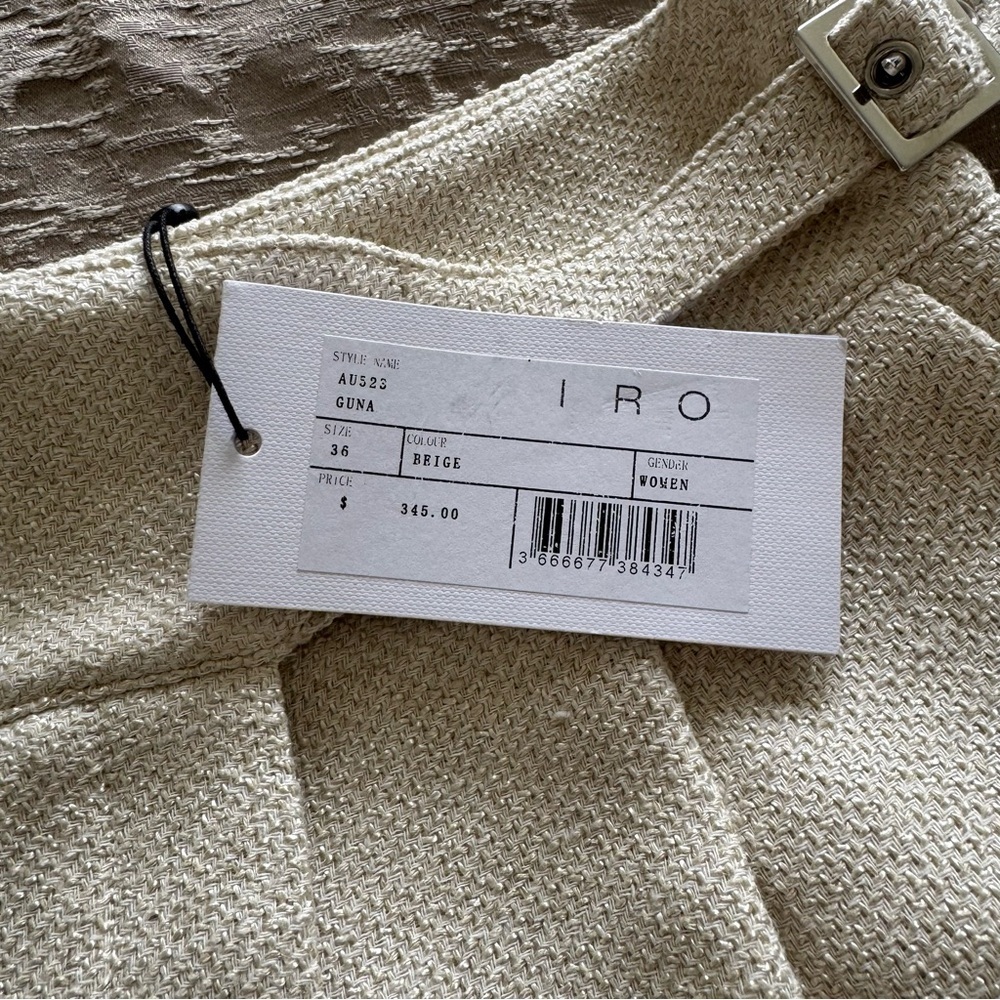 NWT! IRO Cream Women's Shorts, High Waisted, Size 36 - Picture 5 of 11